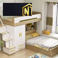 GIƯỜNG TẦNG TRẺ EM NGỌC THỊNH CHẤT LIỆU TỪ GỖ SỒI CAO CẤP